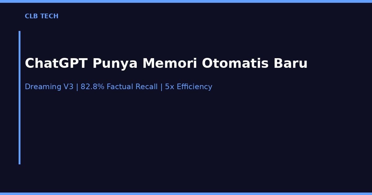 ChatGPT Kini Punya Memori Otomatis, Tak Perlu Lagi Bilang "Ingat Ini"