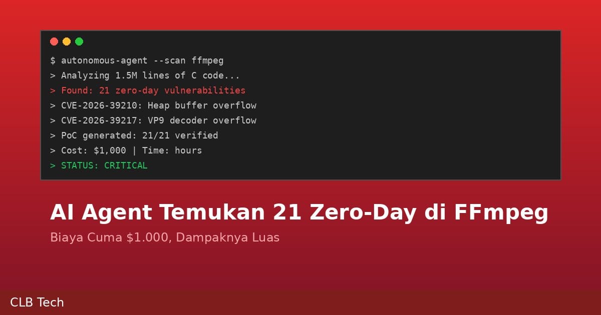 Agen AI Temukan 21 Celah Zero-Day di FFmpeg, Biayanya Cuma Rp16 Juta