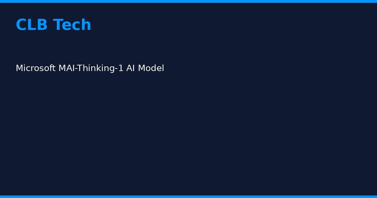 Microsoft Rilis MAI-Thinking-1, Model AI yang Kalahkan Claude Sonnet di Uji Manusia Buta