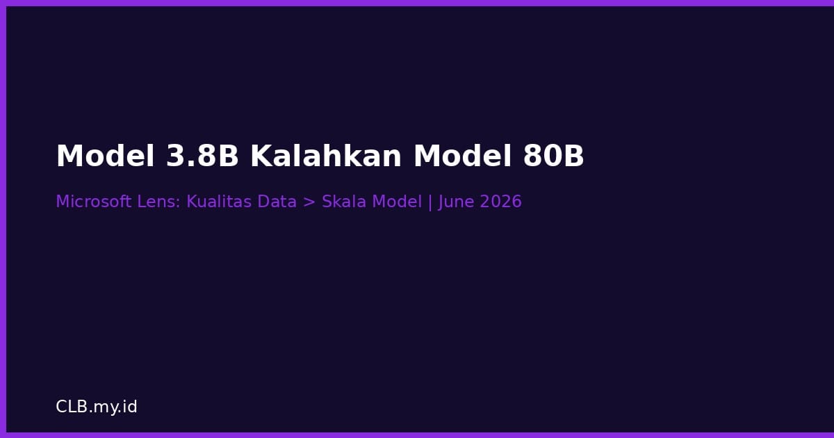 Model AI 3,8 Miliar Parameter Ini Kalahkan Rival 80 Miliar, Kuncinya Bukan Skala Tapi Data