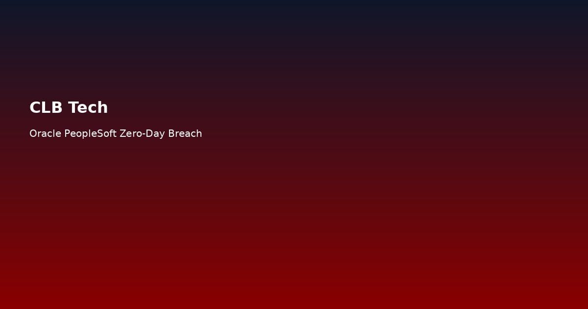 Oracle PeopleSoft Dibobol Zero-Day, 100 Lebih Perusahaan Jadi Korban ShinyHunters
