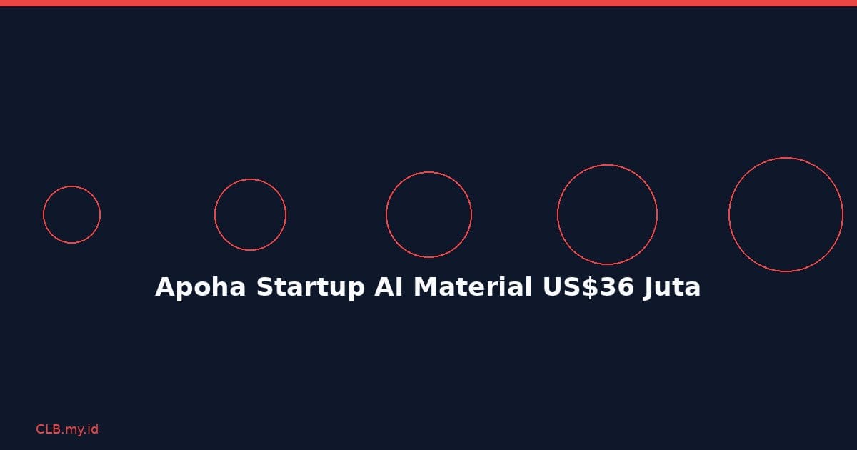 Apoha, Startup AI yang Ciptakan Material Baru, Raih US6 Juta dari Investor Eropa