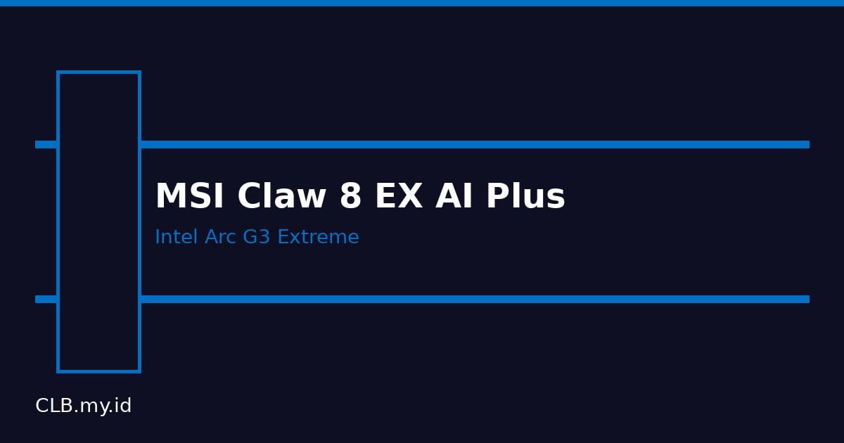 Intel Arc G3 Extreme di MSI Claw: Lompatan Handheld Gaming yang Dinantikan