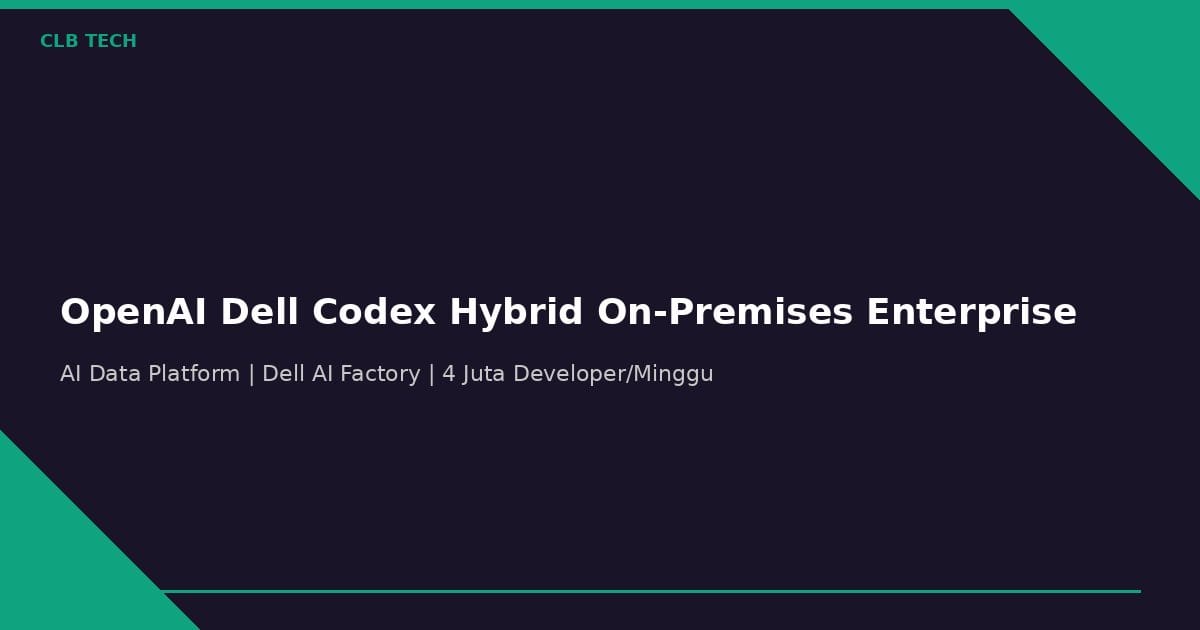 OpenAI Gandeng Dell, Codex Kini Bisa Jalan di Server Perusahaan Sendiri