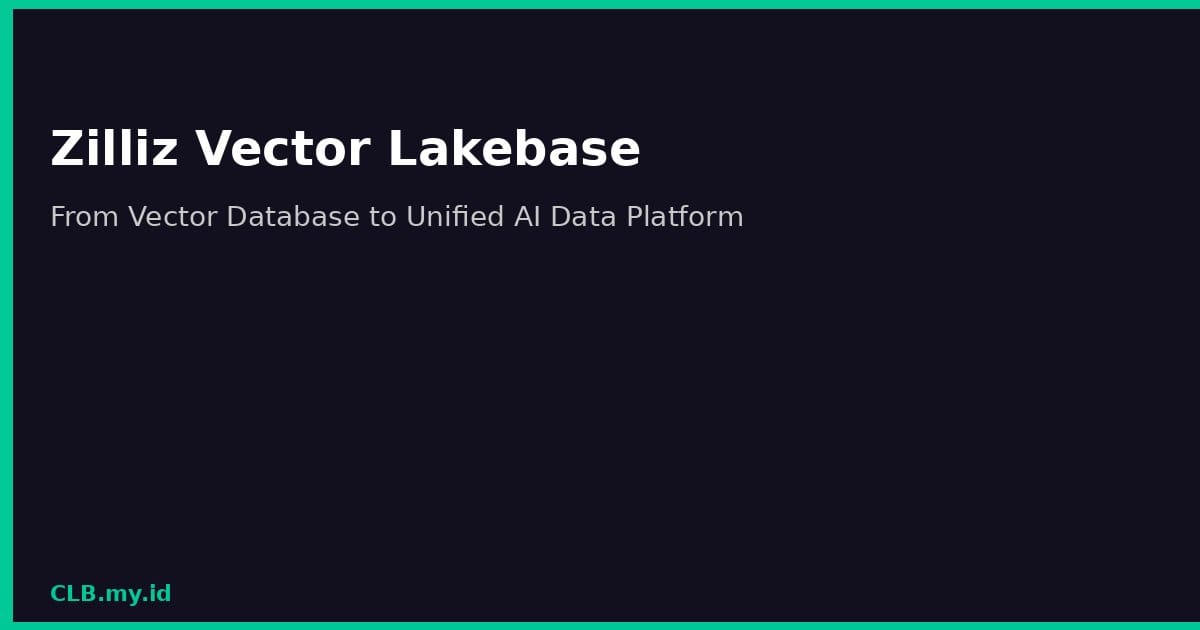 Zilliz Ubah Basis Data Vektor Jadi Platform Data Terpadu, Tantang Arsitektur AI yang Masih Terfragmentasi