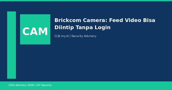 Kamera Brickcom Bisa Diintip Tanpa Login, CISA Temukan Celah di Semua Model Populer