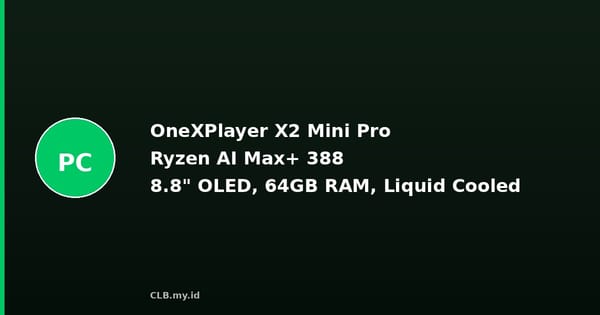 OneXPlayer X2 Mini Pro: Handheld PC dengan RAM 64 GB dan Pendingin Cairan